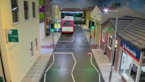 BBC The RADAR centre includes a life-size model street, with bus and train stops, a police station, custody cell and a courthouse