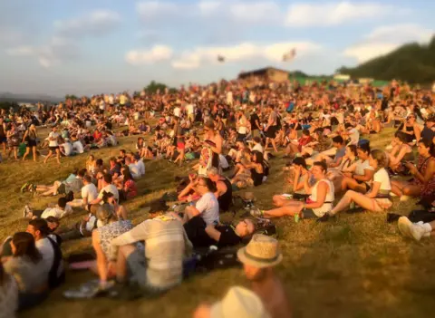 Getty Images Glastonbury sun