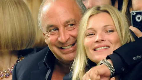 Getty Images Sir Philip Green with Kate Moss
