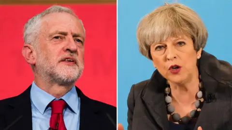EPA/Getty Jeremy Corbyn and Theresa May