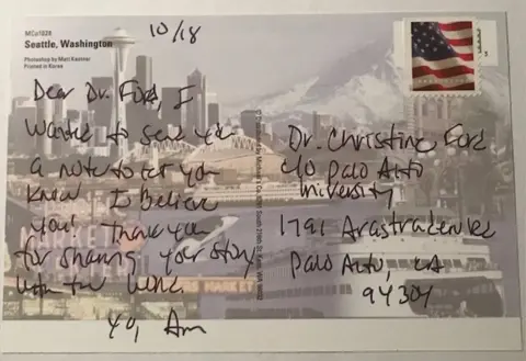 Ann Loonam "I wanted to send you a note to let you know I believe you! Thank you for sharing your story," wrote Ann Loonam to Professor Ford