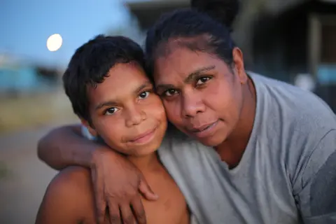 Maya Newell Dujuan Hoosan and his mother, Megan