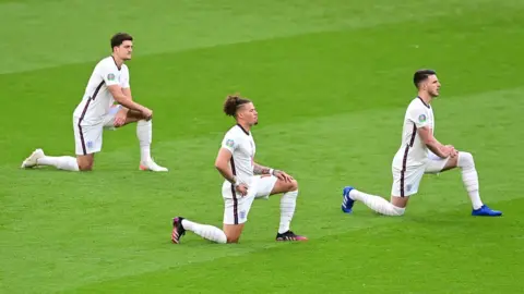 European Press Photo Agency England players taking the knee before their match against Czech Republic on 22 June