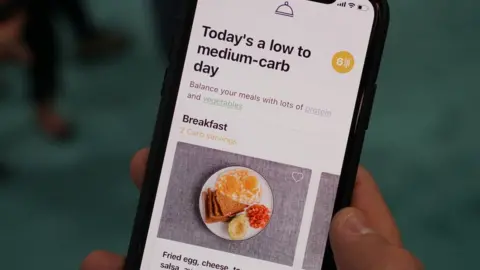 The Lumen app suggesting a recipe