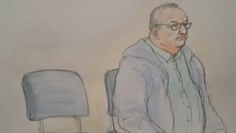 Helen Tipper Court drawing of Figes