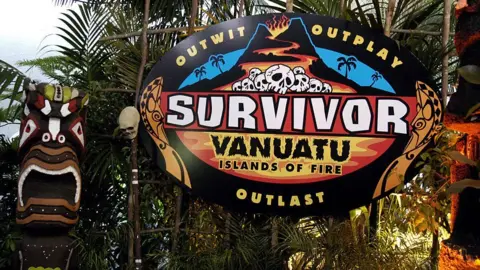 Getty Images Sign for reality show Survivor