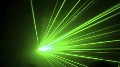 Thinkstock A green laser being shone