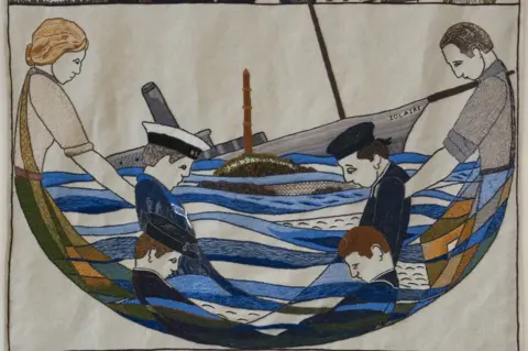 Alex Hewitt Iolaire panel from the Great Tapestry of Scotland