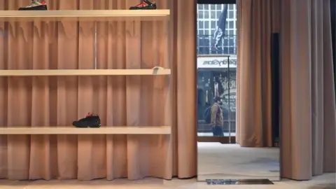 Getty Images A closed Burberry store in London