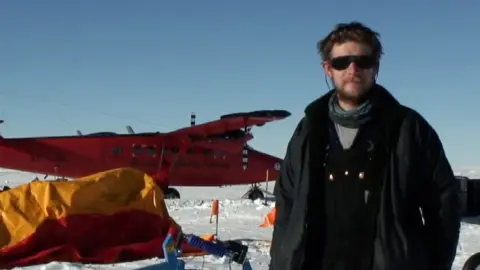 Carl Robinson Tom Jordan will collect data in Antarctica with the new drone