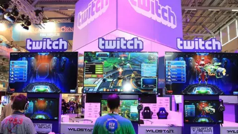 Alamy Gamers using Twitch