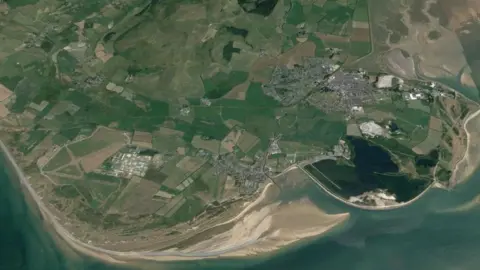 Google Aerial view of the new coast path area