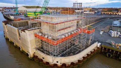Oliv3r Drone Photography Construction on the Great Yarmouth third river crossing