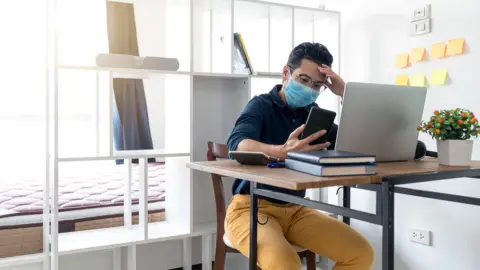 Getty Images worker during lockdown