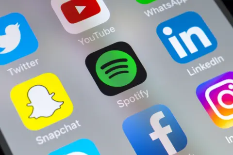 Getty Images Spotify app on a phone