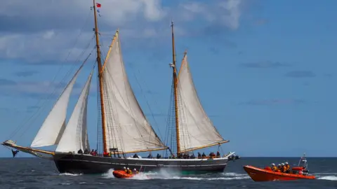 Blyth Tall Ship Williams II at sea