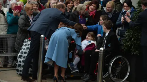 PAcemaker The Duke and Duchess of Cambridge were greeted by crowds in Ballymena