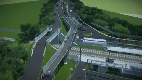 Devon County Council Marsh Barton station artist impression