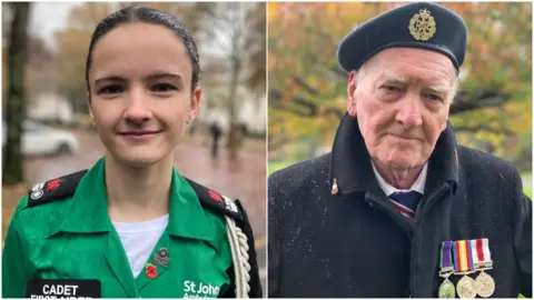 Cadet Mali Stevenson and veteran Brynmor Morgan