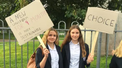 Protesting pupils