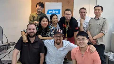 Miro Picture of team at Miro, artificial intelligence startup, at their Hong Kong office