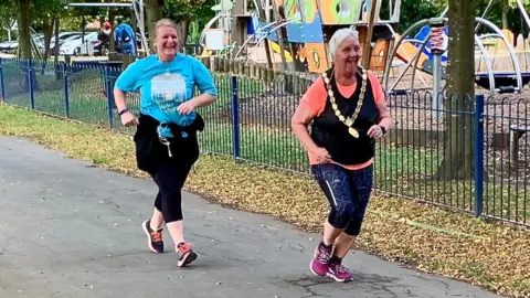 David Johnson Barbara Johnson running