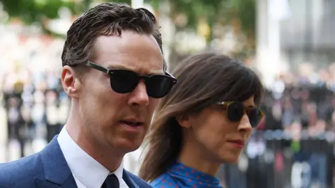 EPA Benedict Cumberbatch and his wife Sophie Hunter attending the ceremony