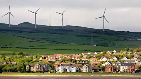 Getty Images Wind farm near Ardrossan, Scotland