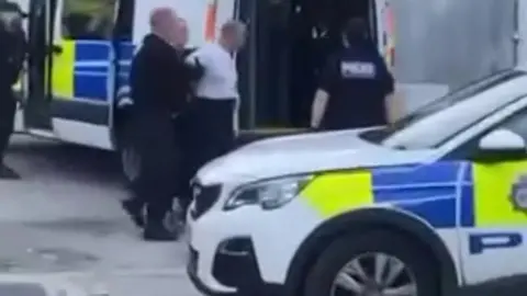 A man being arrested