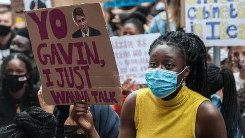 Getty Images A Level protests