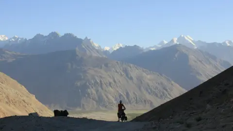 Pip Stewart Pip Stewart cycling the Pamir Highway