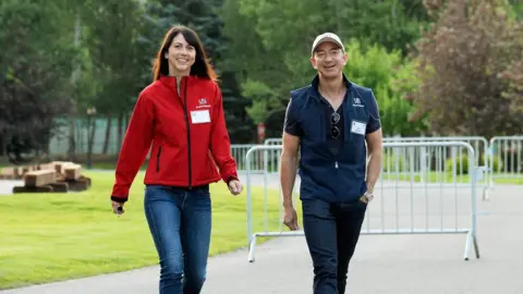 Getty Images MacKenzie and Jeff Bezos