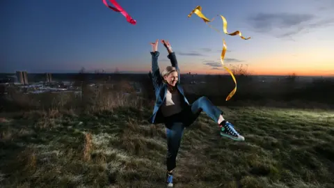 Lorne Campbell/Guzelian/Leeds2023 Dancer on Cabbage Hill in Leeds