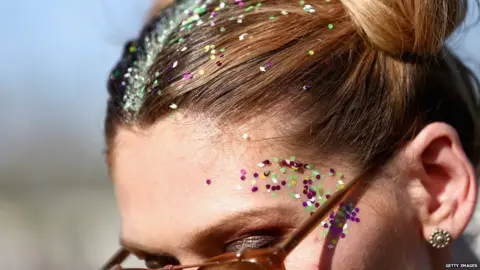 Getty Images Glitter hair