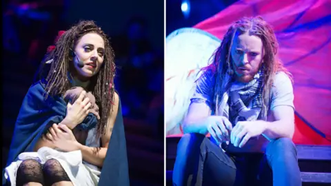 Courtesy of The Really Useful Group Mel C acted the role of Mary Magdalane and Tim Minchin played Judas in Jesus Christ Superstar