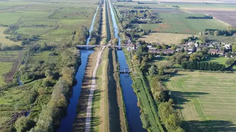 Ouse Washes by Welney, on the Norfolk-Cambridgeshire boarder