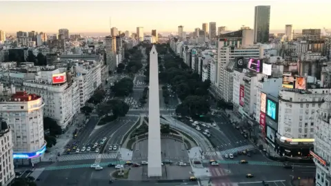 EPA Calm in the first hours of the general strike in Argentina, Buenos Aires - 09 May 2024