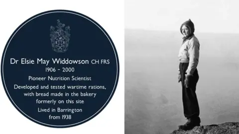 Cambridge PPF/Dr Margaret Ashwell Blue Plaque; Elsie Widdowson in the Lake District in 1940