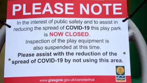 Getty Images lockdown sign