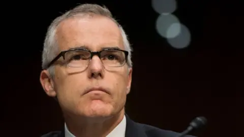 AFP/Getty Andrew McCabe at Senate Intelligence Committee hearing in May 2017