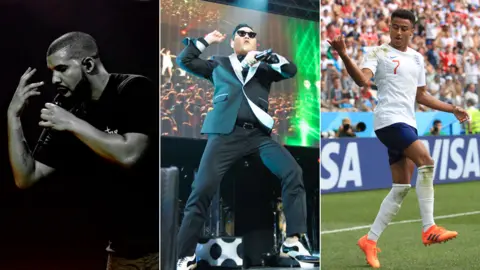 Getty Images/PA Drake, Psy, Jesse Lingard