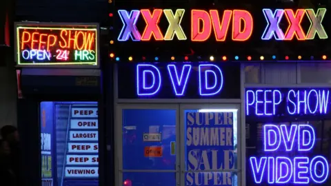 Terraxplorer/Getty Images Porn shop in New York City