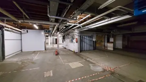 Bare interior of former M&S store in Dorchester