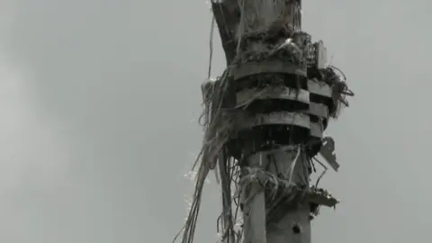 BBC Phone mast damaged in Bradford