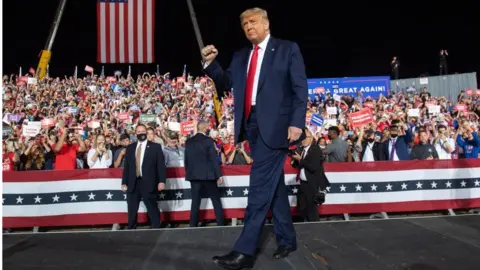 Getty Images Trump at rally