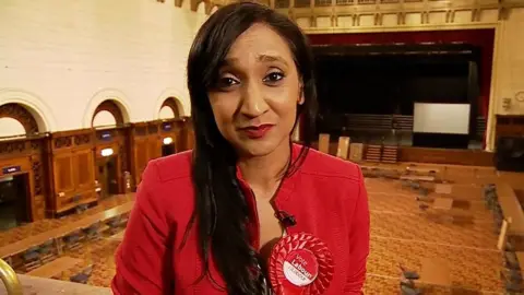 Councillor Satvir Kaur in election count