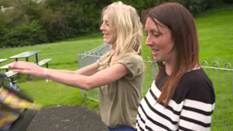 BBC Clare Lawrence (left) and Lisa Lillicrap