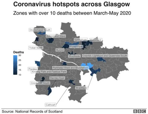 Hotspot map for Glasgow