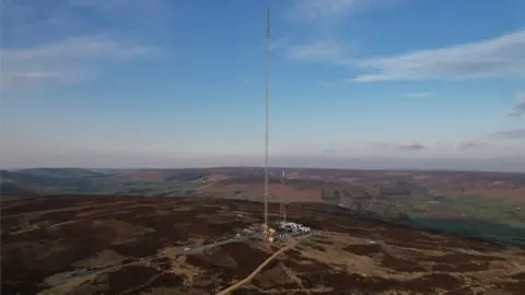 Arqiva Ltd Aerial view of the Bilsdale mast