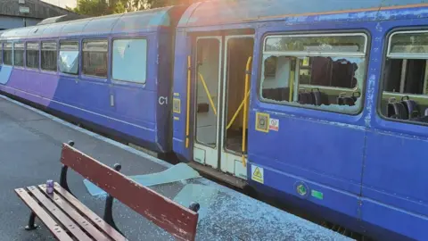 Damaged train